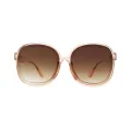 Patsy - Round Transparent Tea Sunglasses for Women