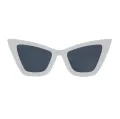Vera - Cat-eye White Sunglasses for Women