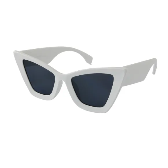cat-eye white sunglasses