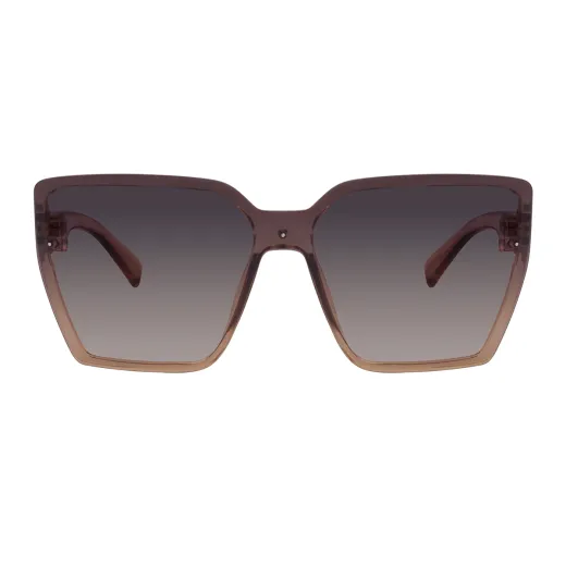 Cara - Square Transparent-Tea Sunglasses for Women