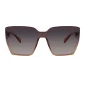 Cara - Square Transparent Grey Sunglasses for Women