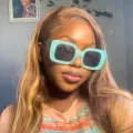 Anastasia - Square Green Sunglasses for Women