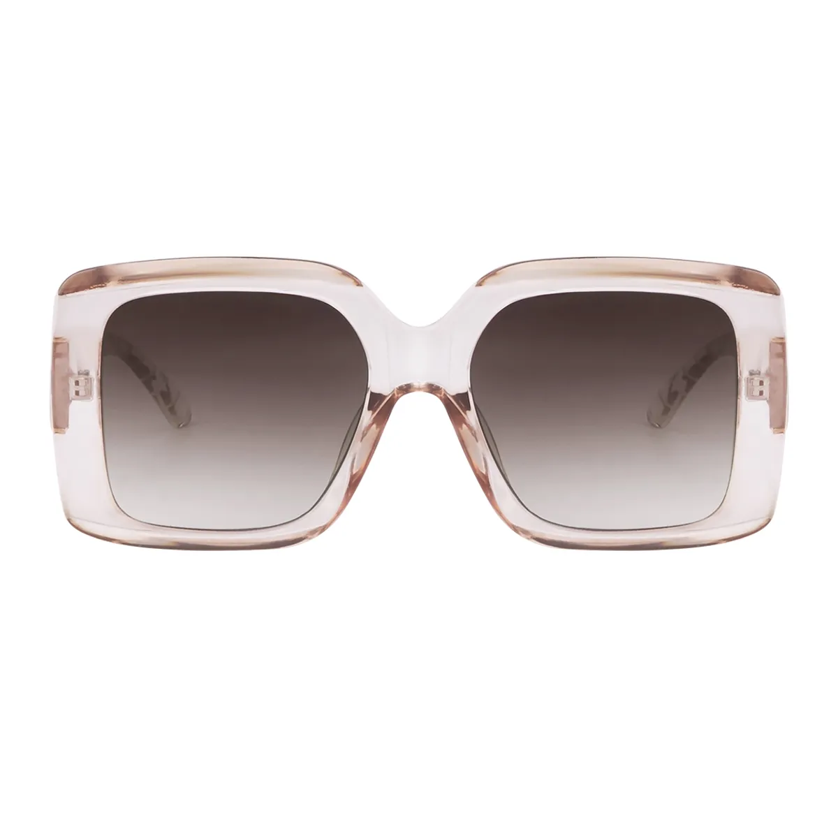 Beatrice - Square Transparent-Tea Sunglasses for Women
