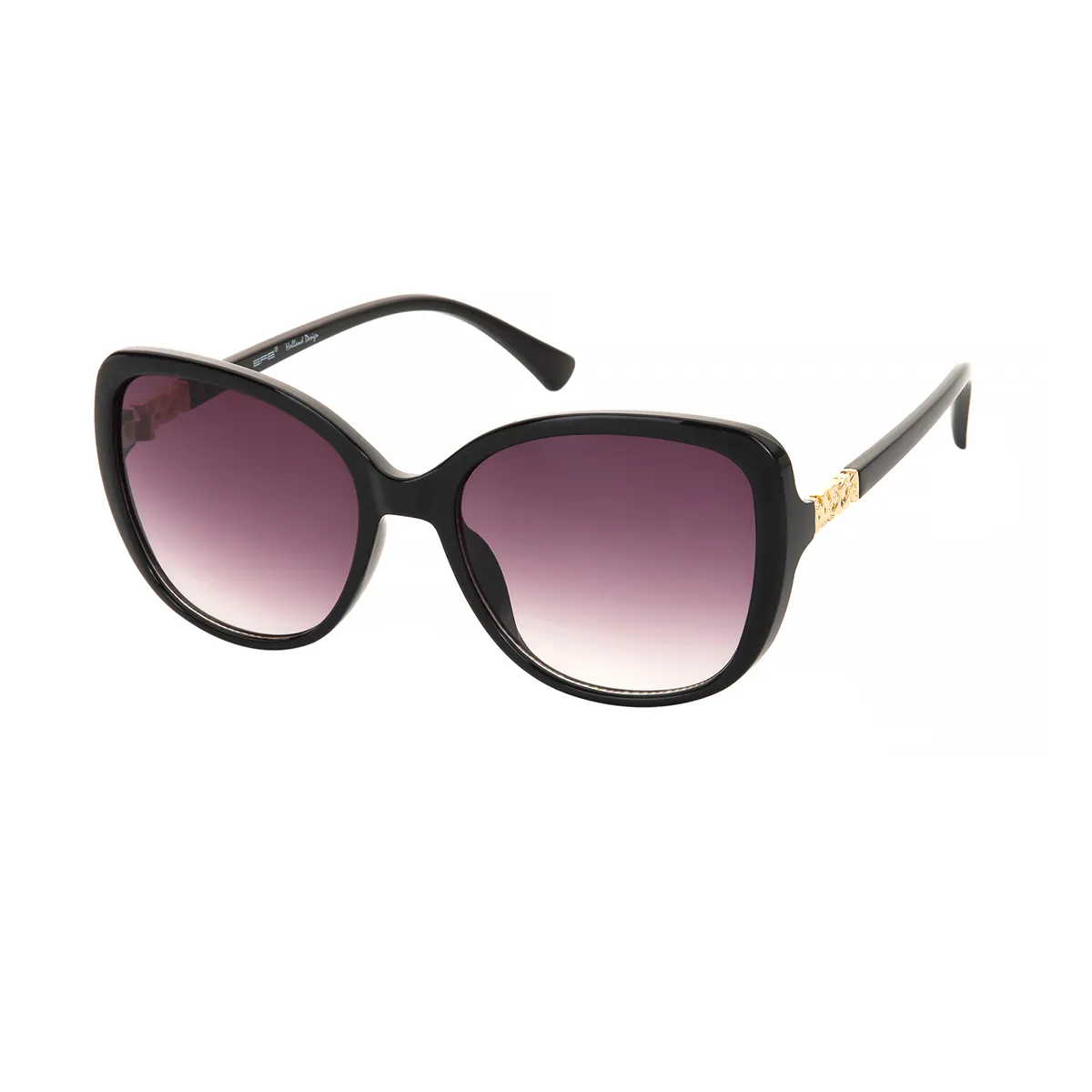 Darry - Oval Black Sunglasses for Women