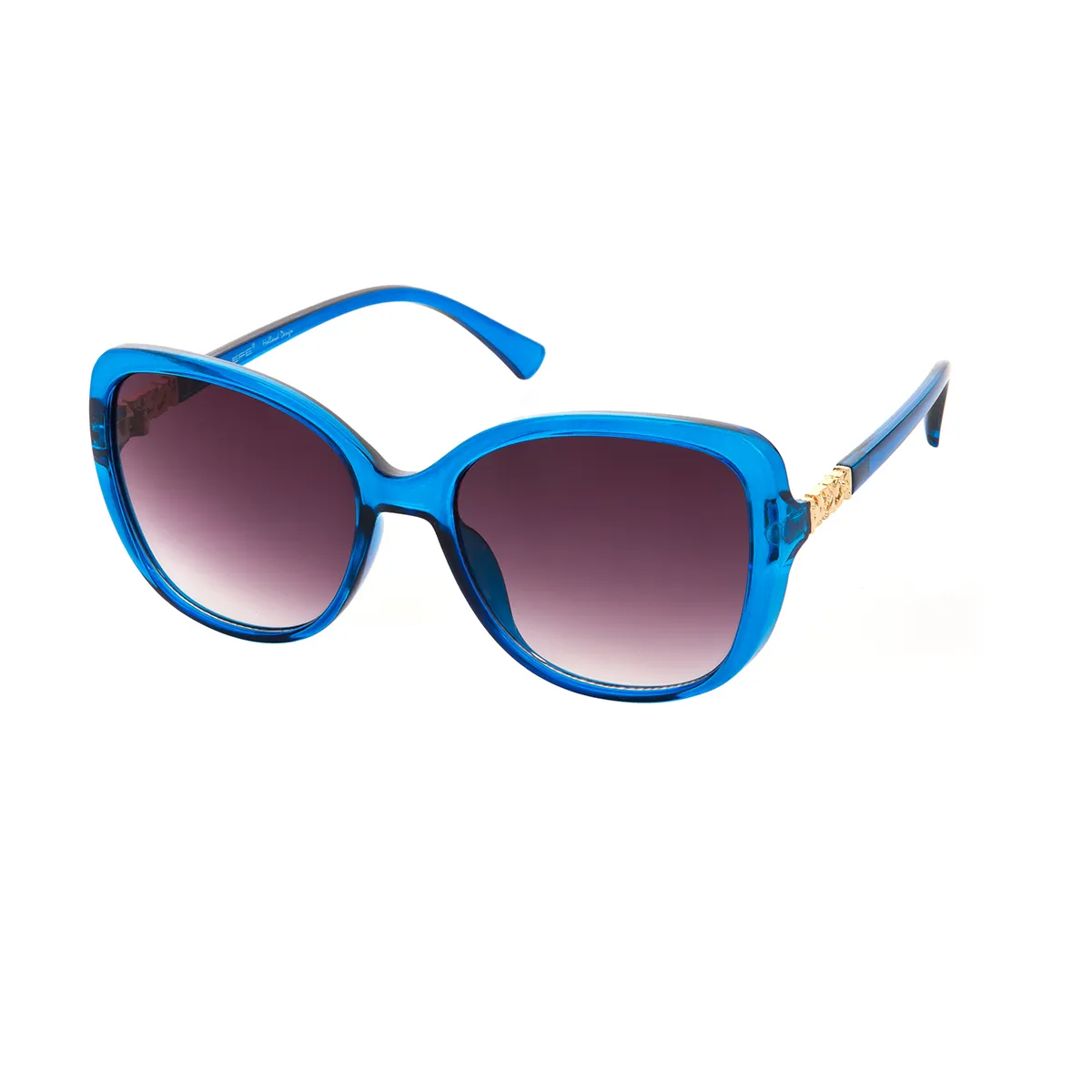 Darry - Oval Blue Sunglasses for Women