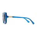 Darry - Oval White Sunglasses for Women