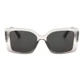 Pheebe - Square Matt Black Sunglasses for Women