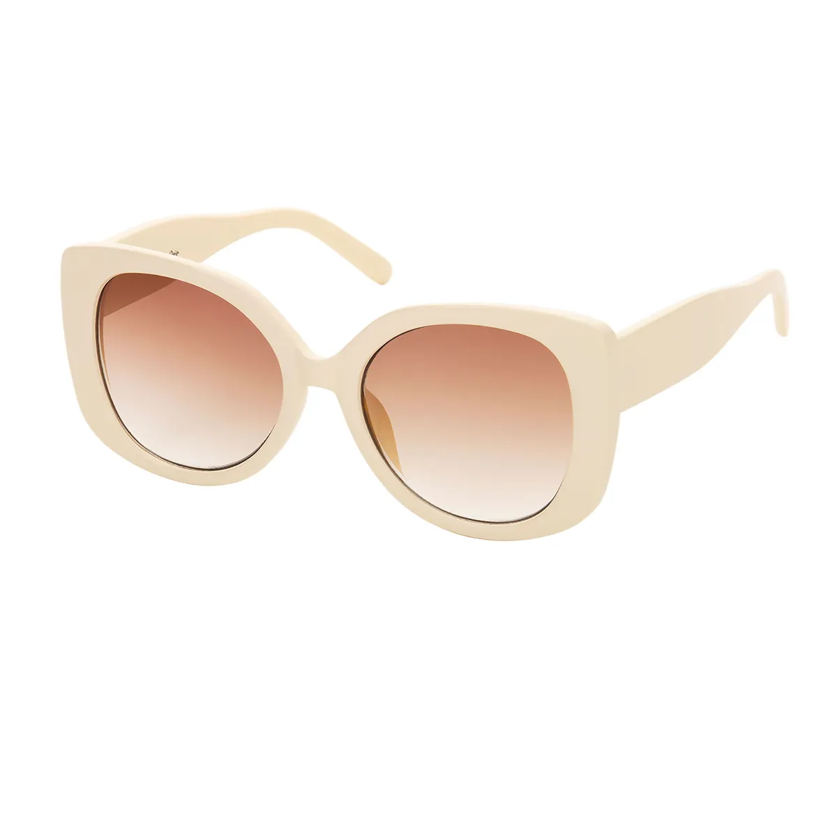 Gaki - Square White Sunglasses for Women