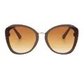 Mara - Oval Black Sunglasses for Women