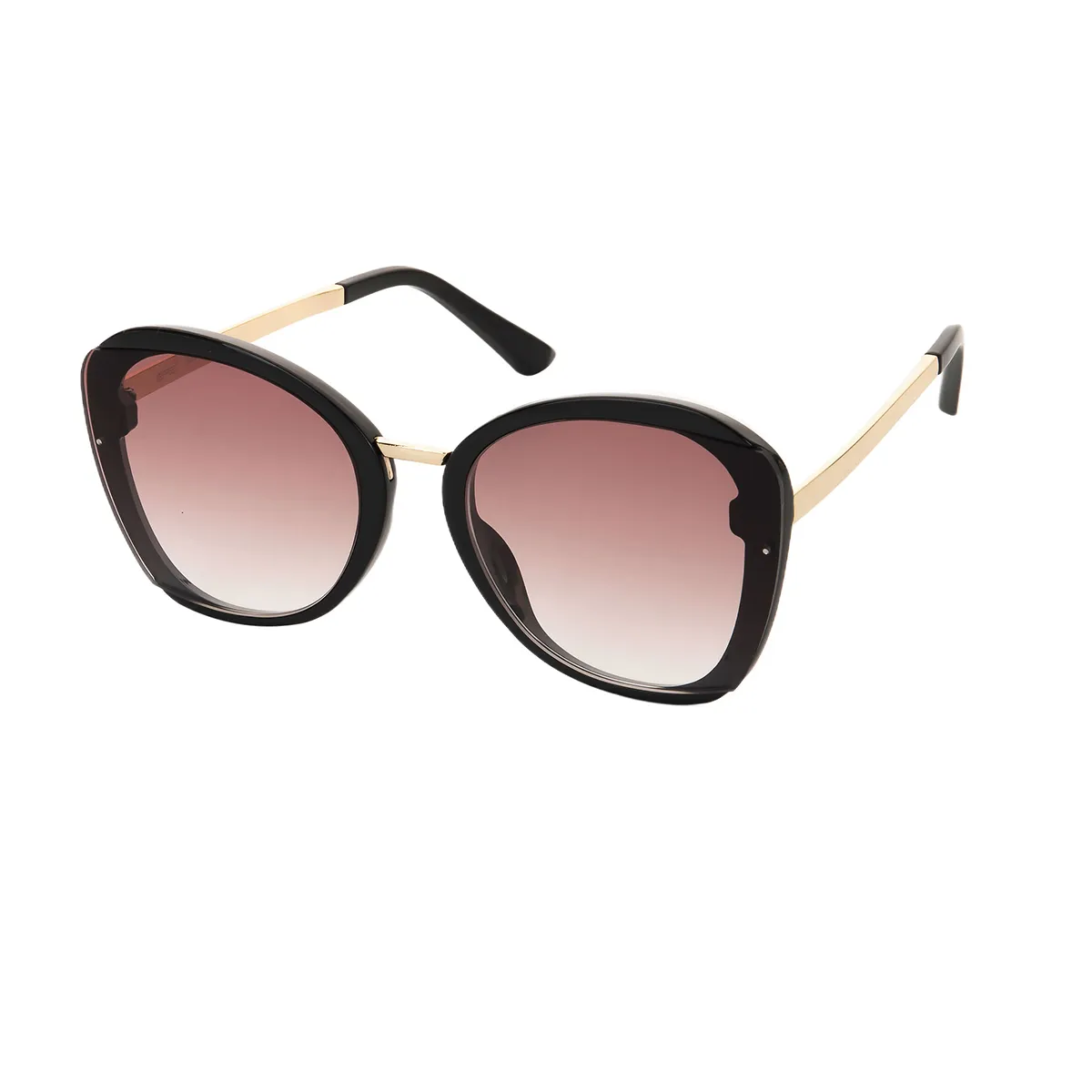 Mara - Oval Black Sunglasses for Women