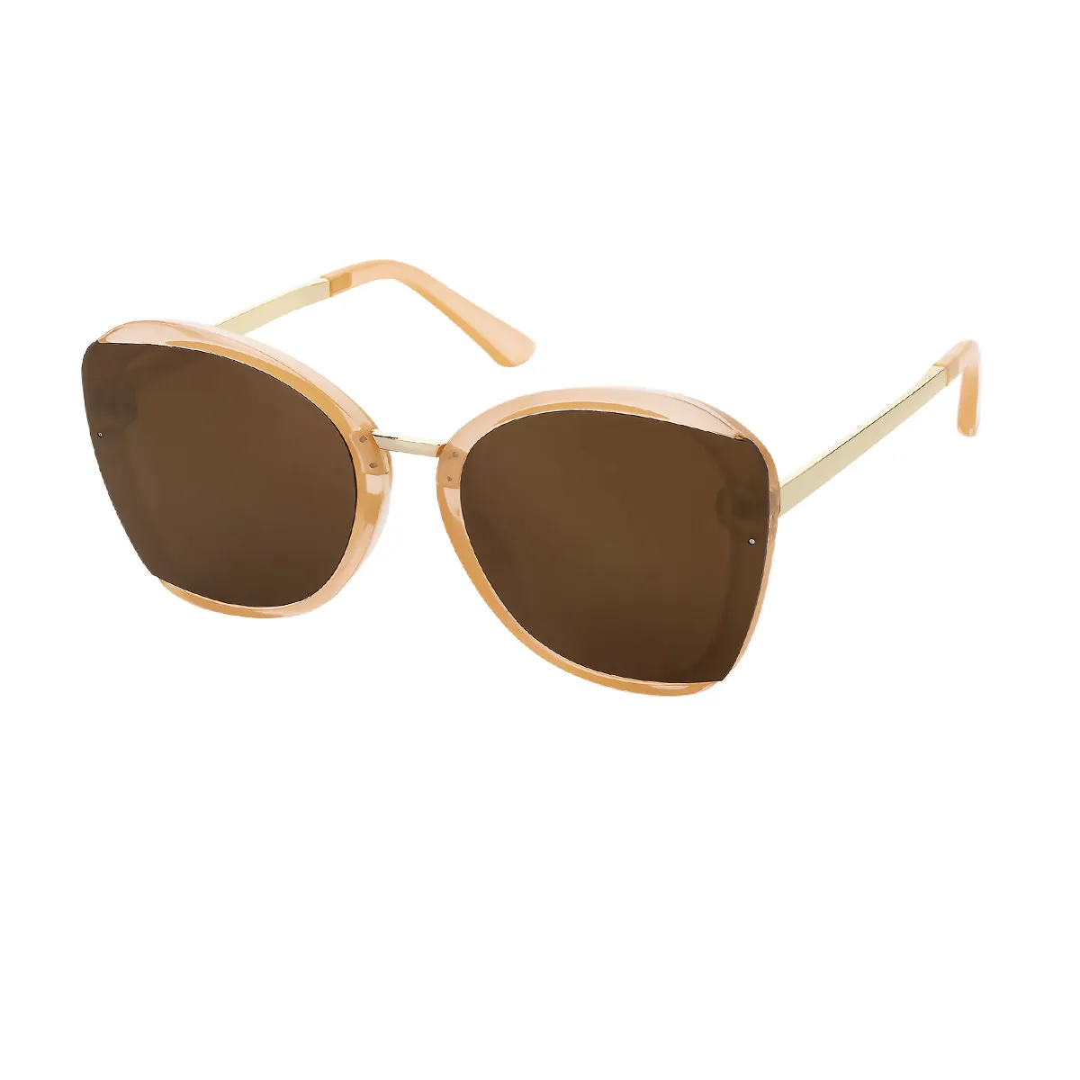 Mara - Oval Orange Sunglasses for Women