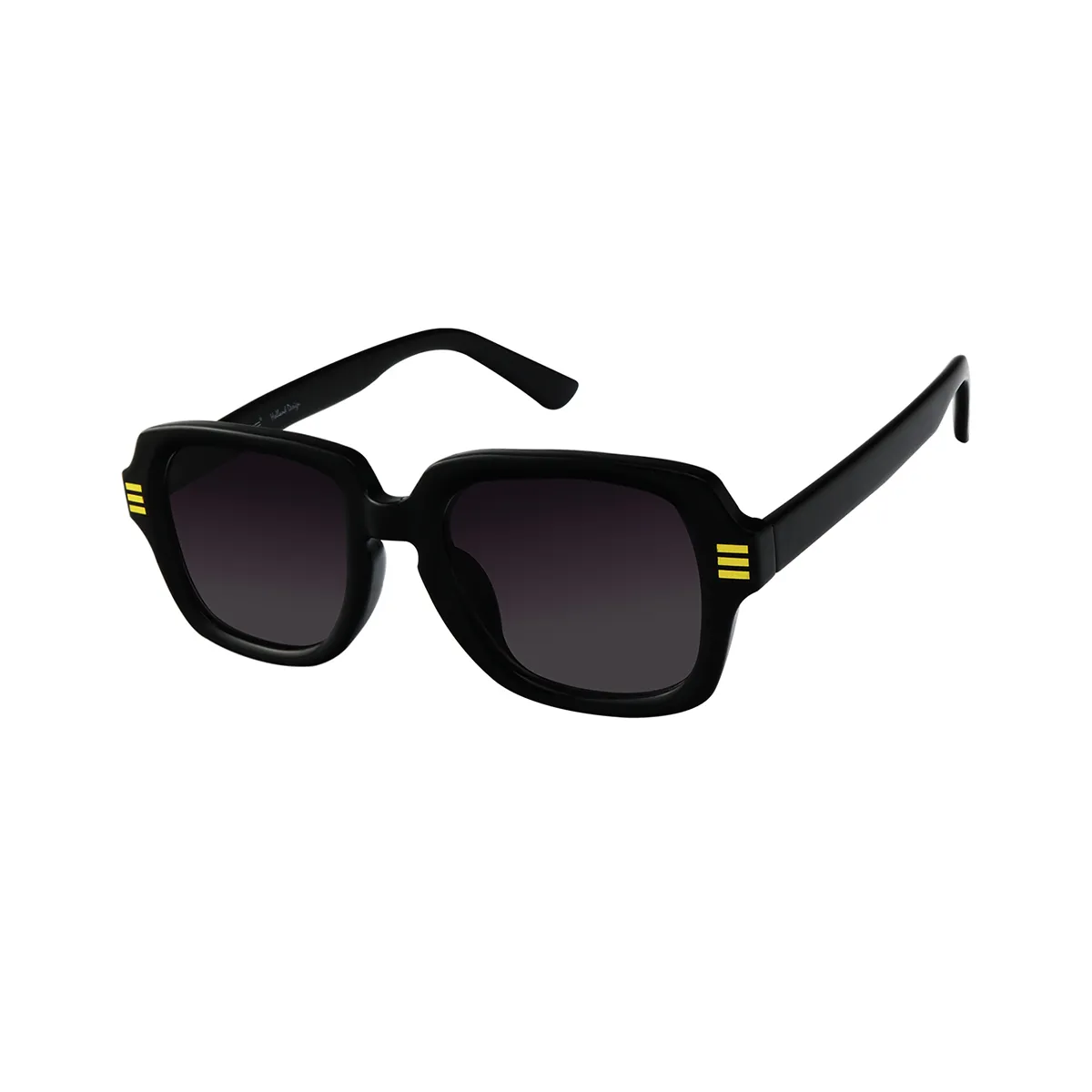 Foena - Square Black Sunglasses for Women