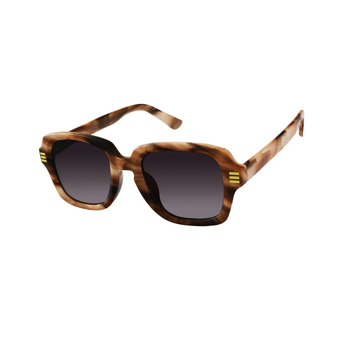 Foena - Square Brown Sunglasses for Women