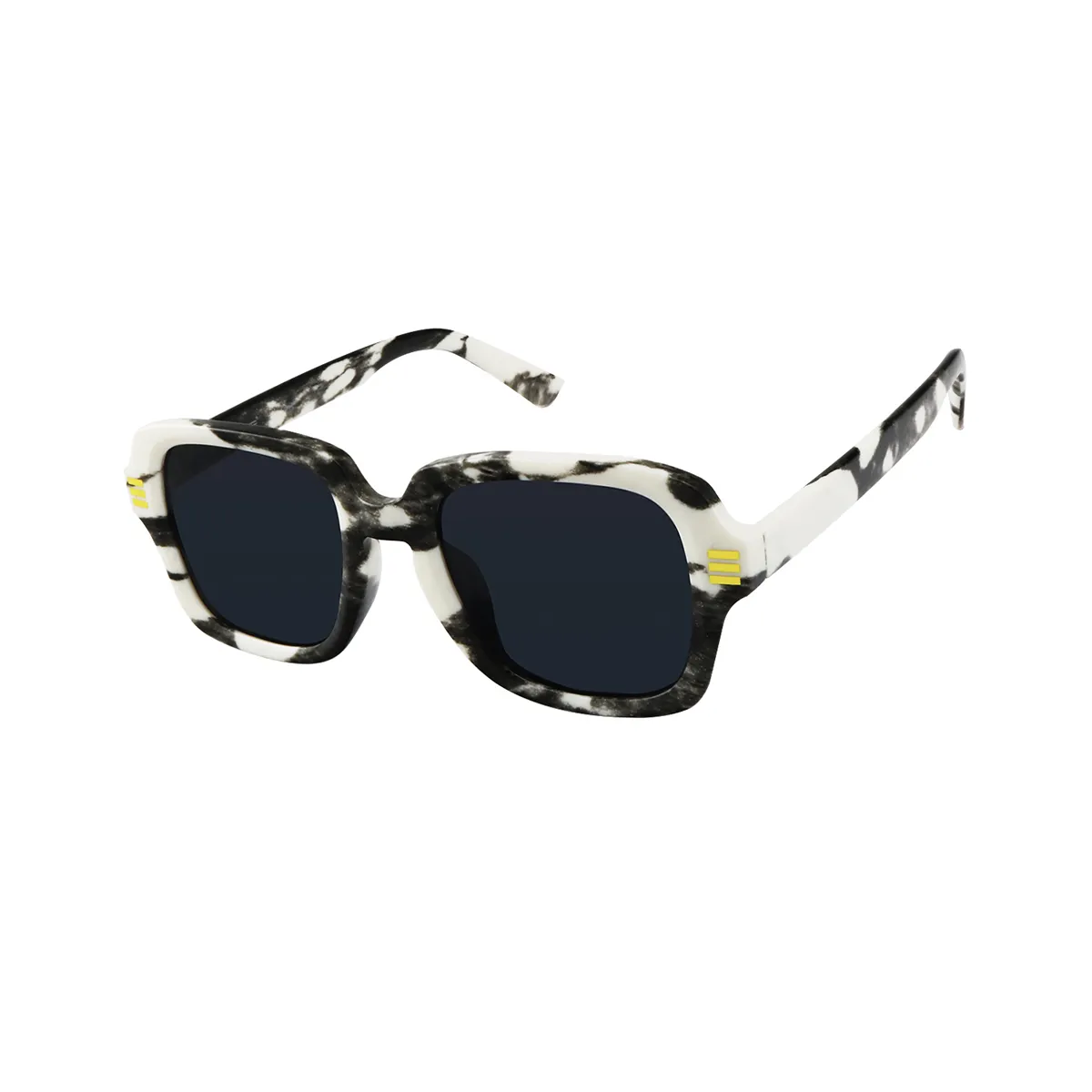 Foena - Square Gray Sunglasses for Women