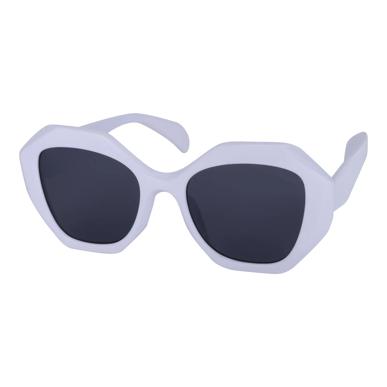 Bridget - Geometric White Sunglasses for Women