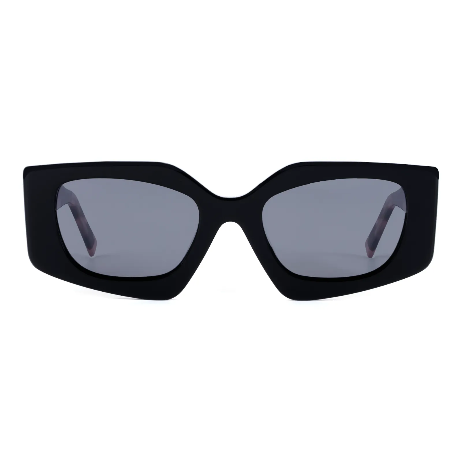 Beata - Geometric Black-tortoisehell Sunglasses for Women