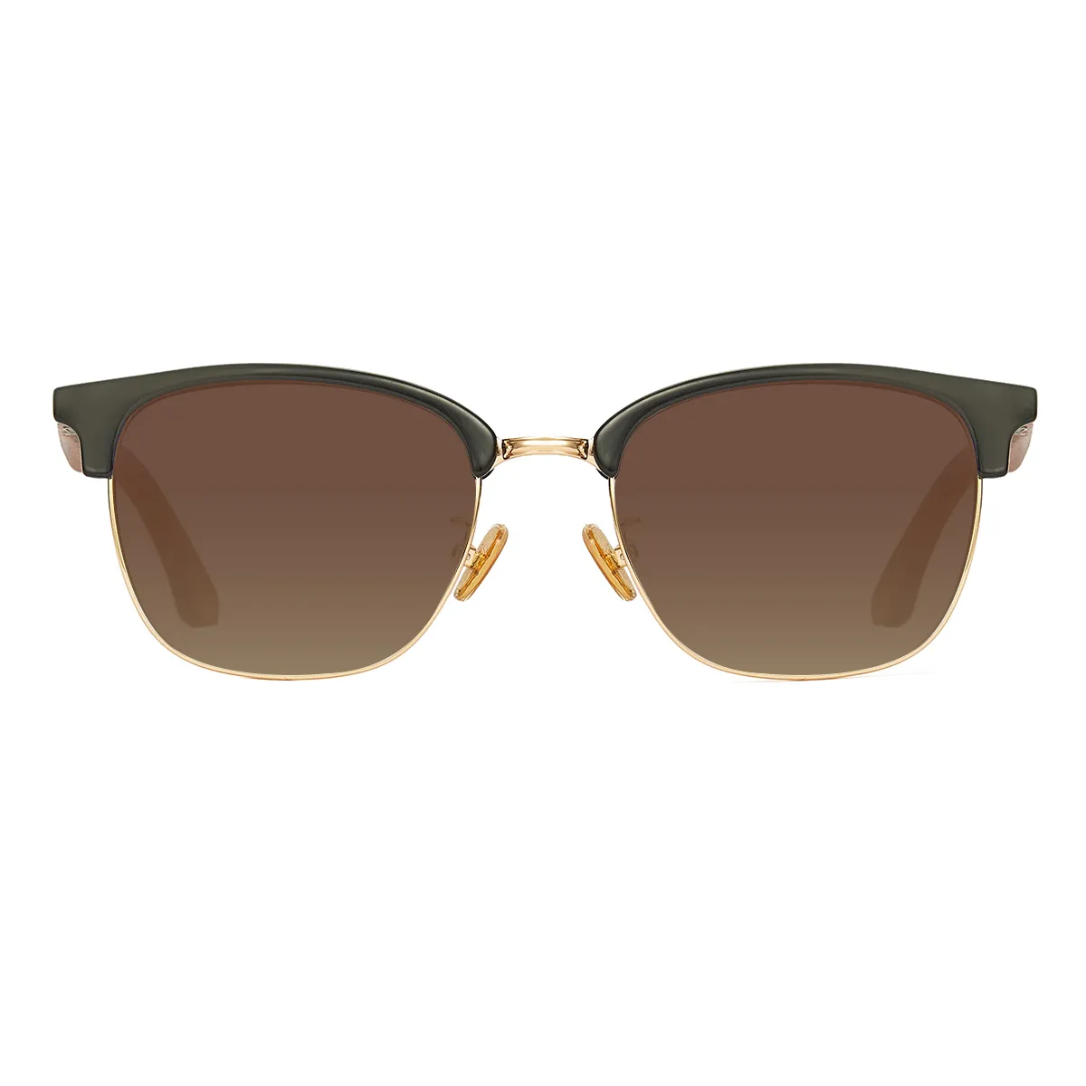 Vintage Browline Black-Gold  Sunglasses for Men