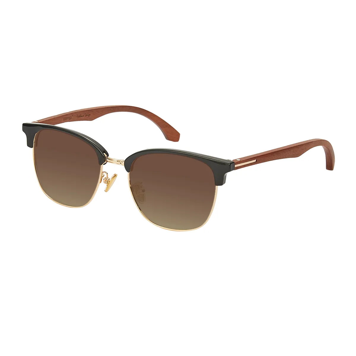 Lemuel - Browline Black-Gold Sunglasses for Men
