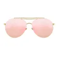 Sally - Aviator Gold Sunglasses for Women