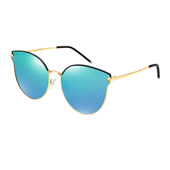 cat-eye gold sunglasses