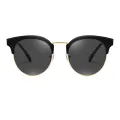 Angie - Browline Gold Sunglasses for Women