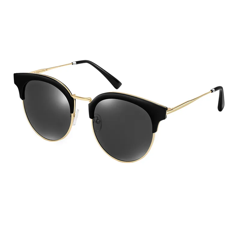 Angie - Browline Gold Sunglasses for Women