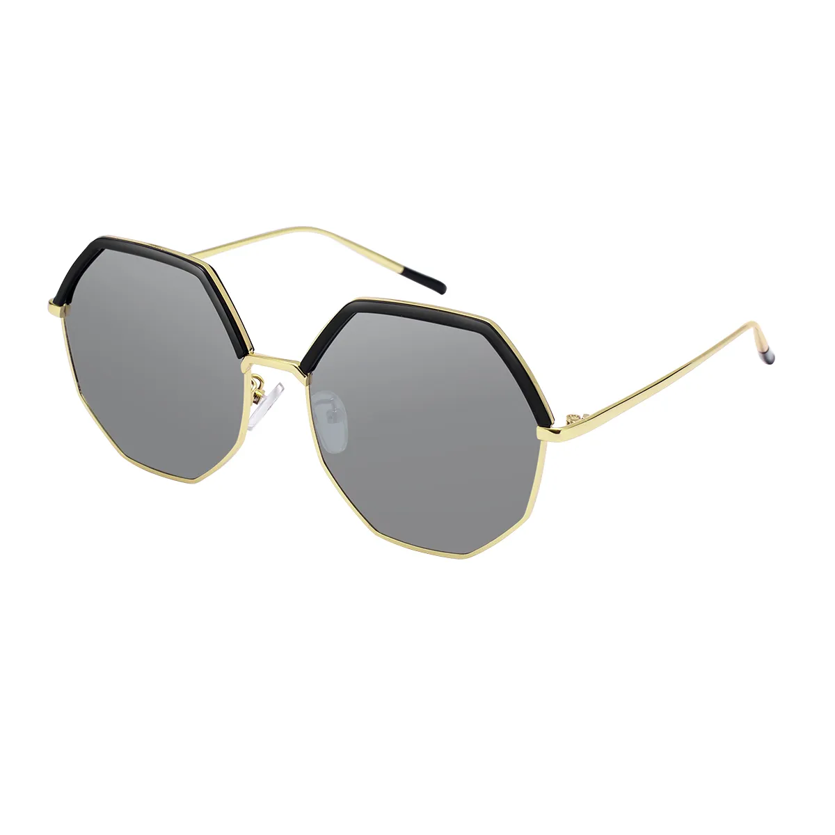 Di - Geometric Gold/Grey Sunglasses for Women