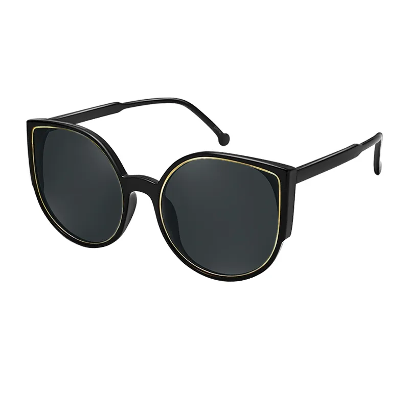 Gabriel - Cat-eye Steel-Black Sunglasses for Women