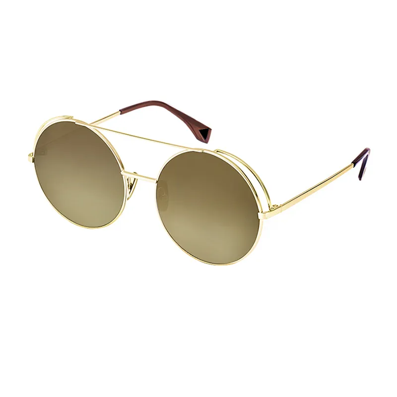 Bravo - Round Gold Sunglasses for Women