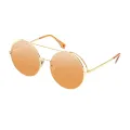 Bravo - Round Silver Sunglasses for Women