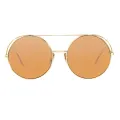Bravo - Round Gold Sunglasses for Women