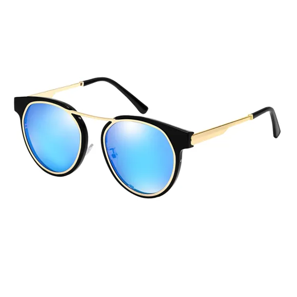 browline gold sunglasses