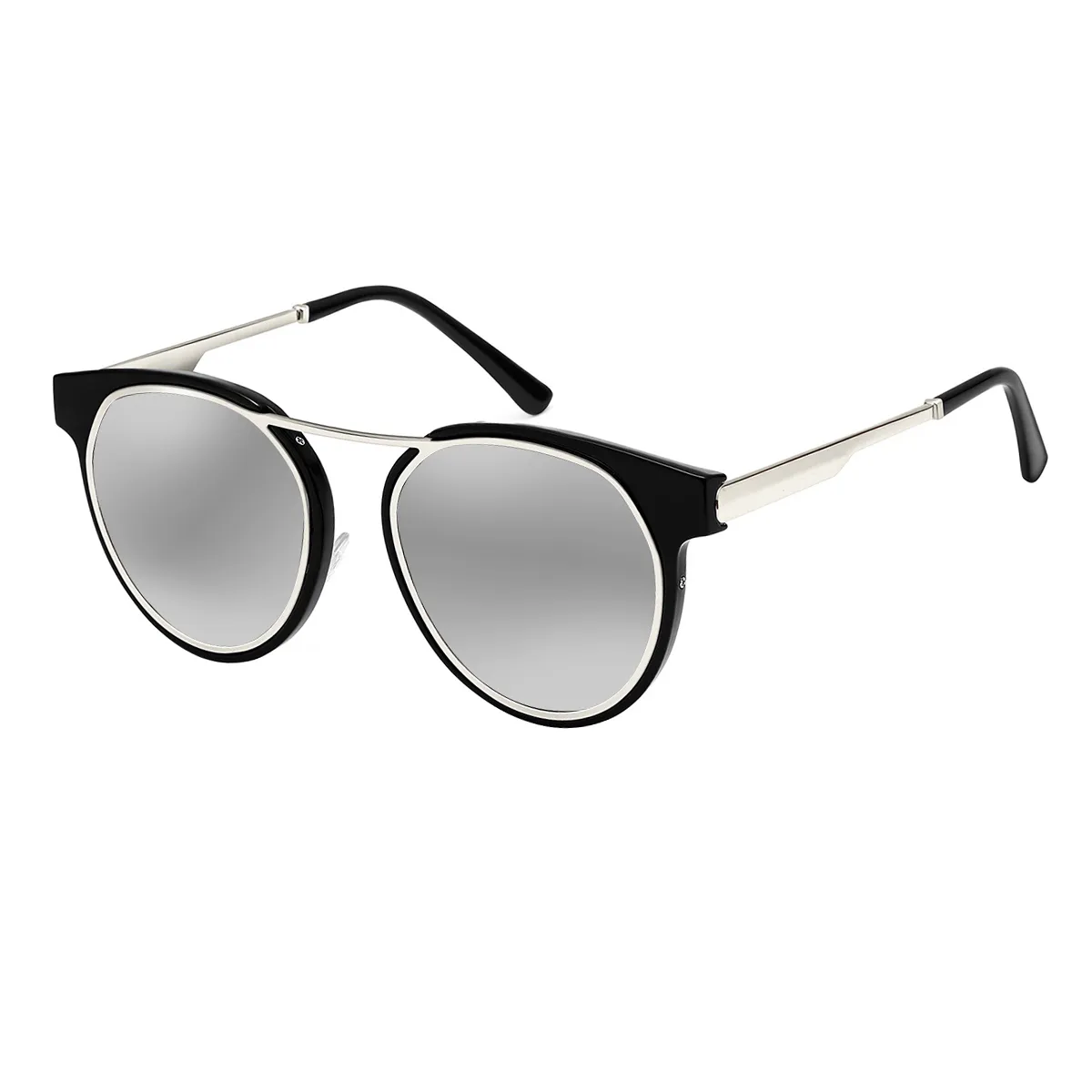 Pritchard - Browline Silver Sunglasses for Men & Women