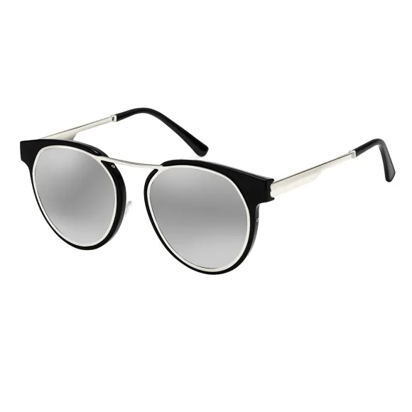browline silver sunglasses