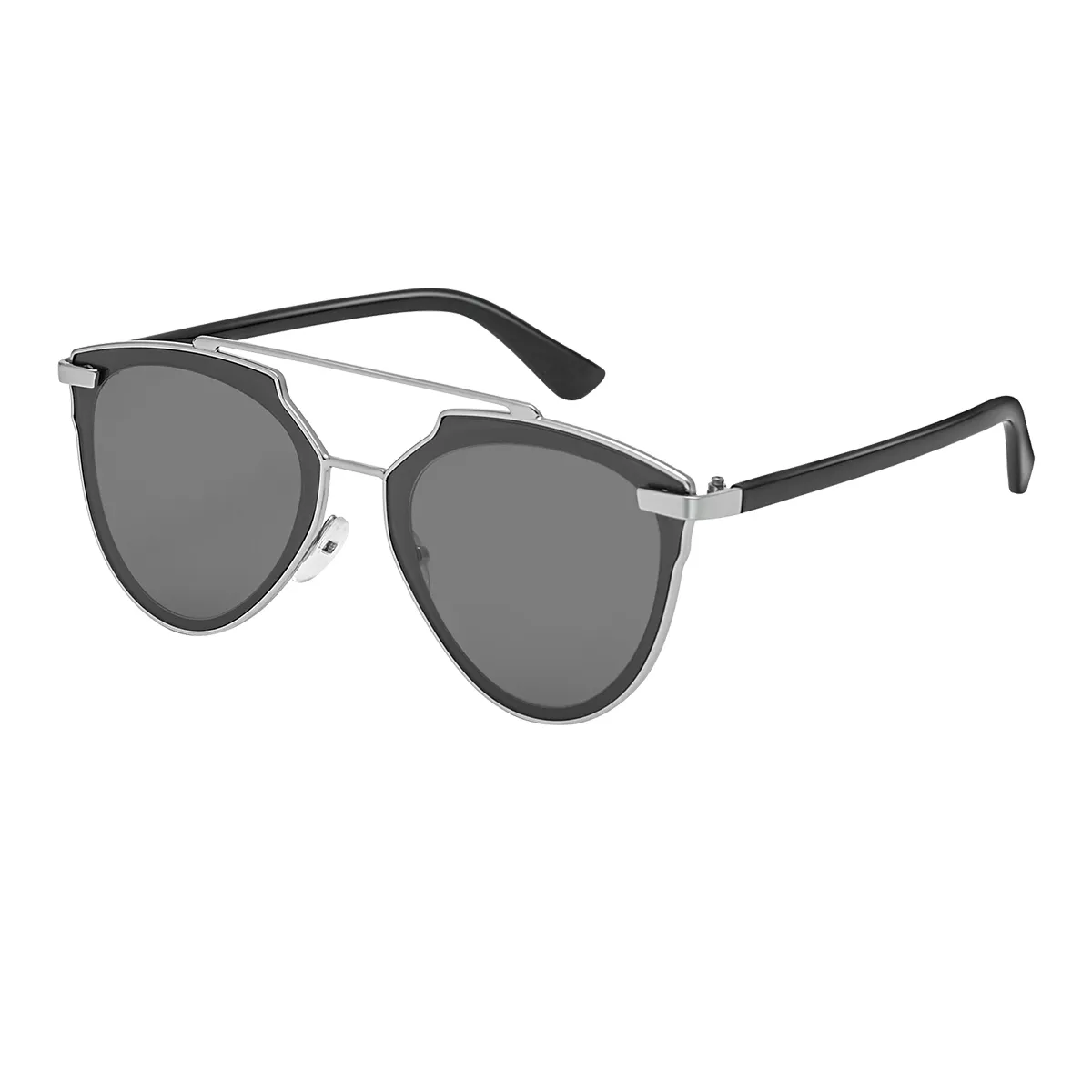 Conrad - Aviator Silver Sunglasses for Women