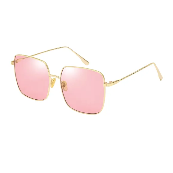 geometric gold sunglasses