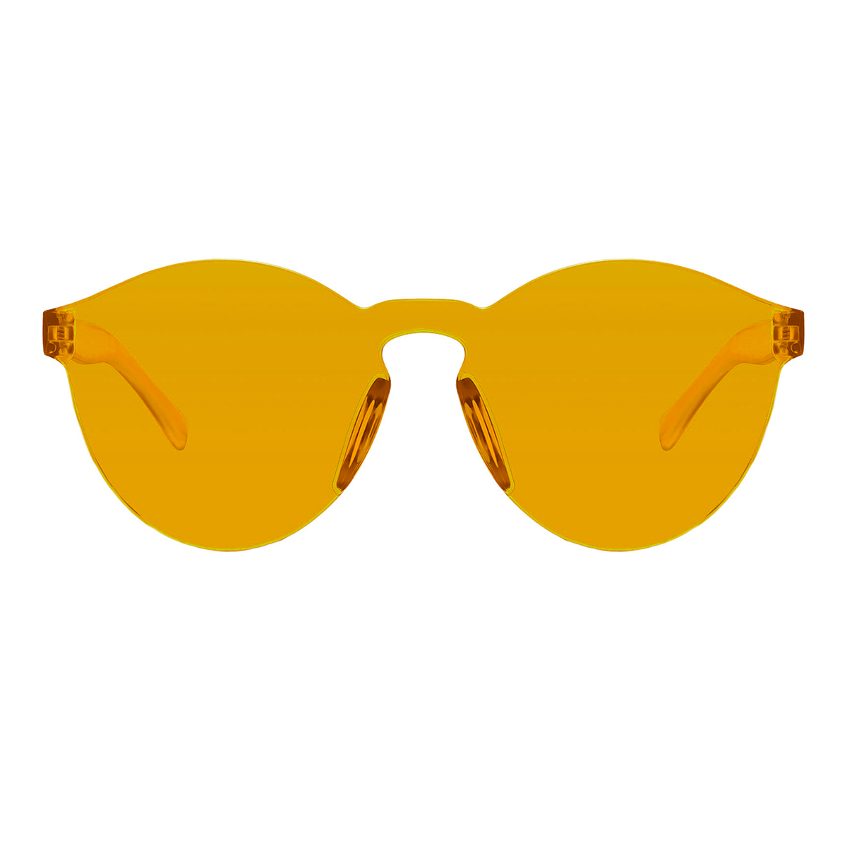 round clear-orange sunglasses