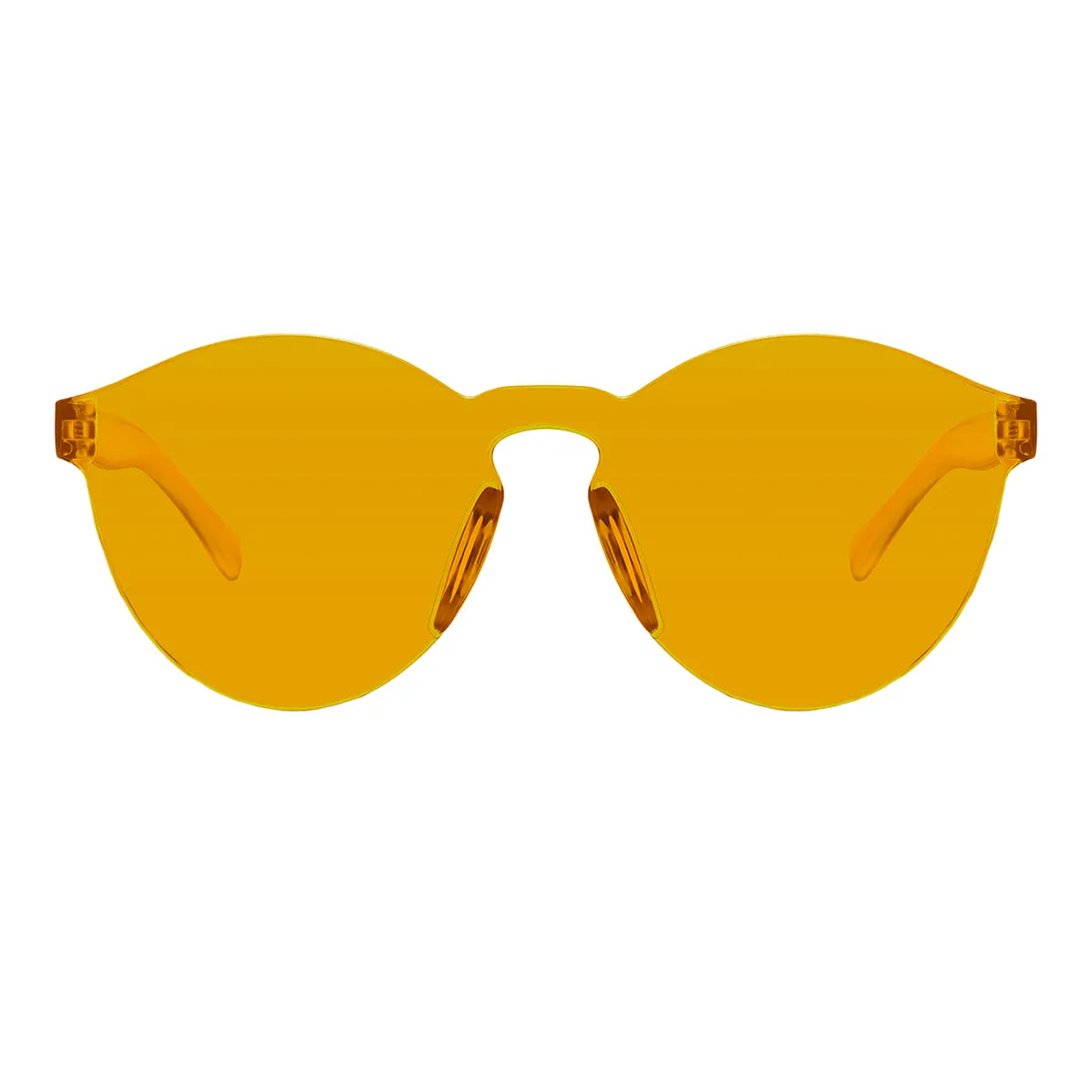 Vintage Round Clear Orange  Sunglasses for Women & Men