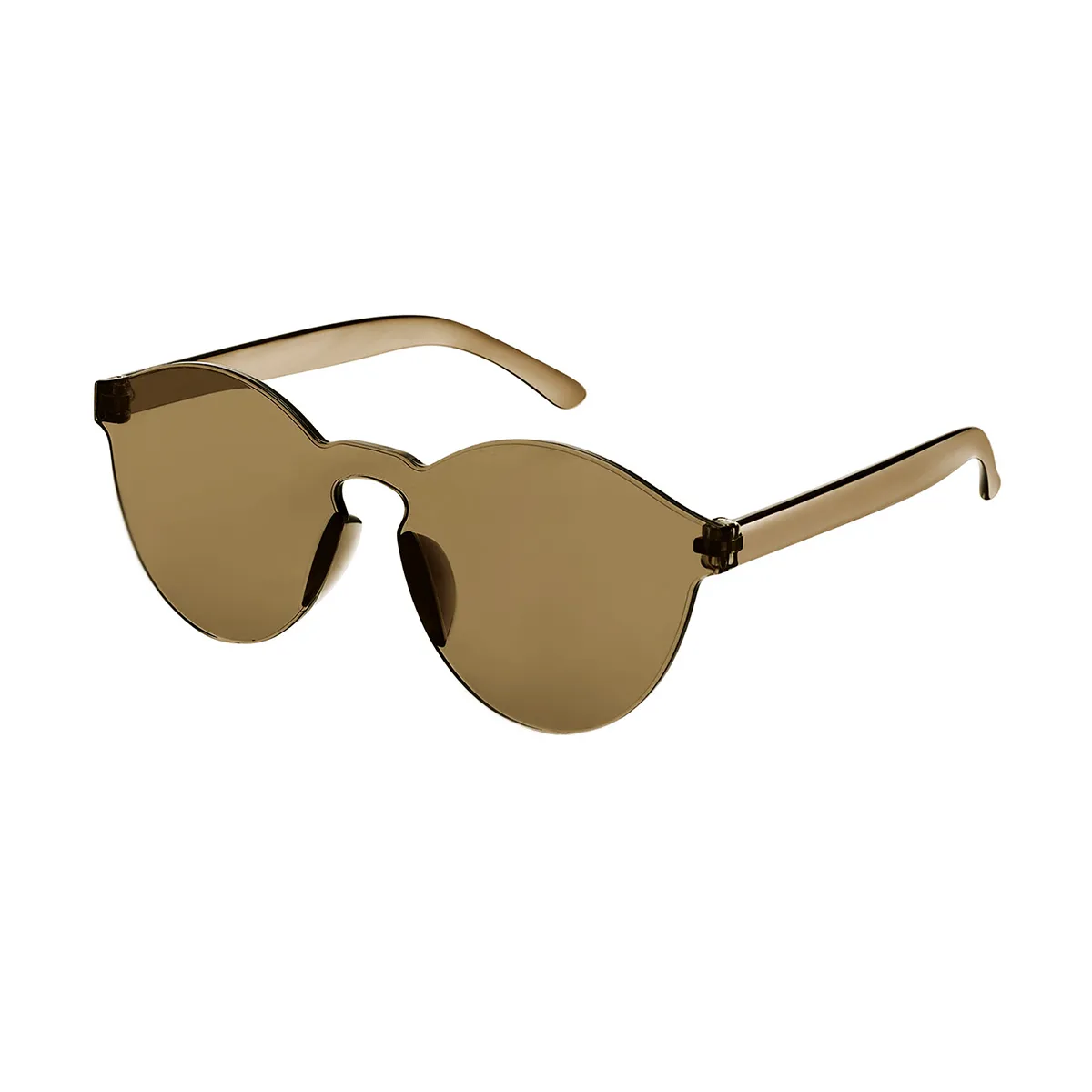 Calloway - Round Clear Brown Sunglasses for Women