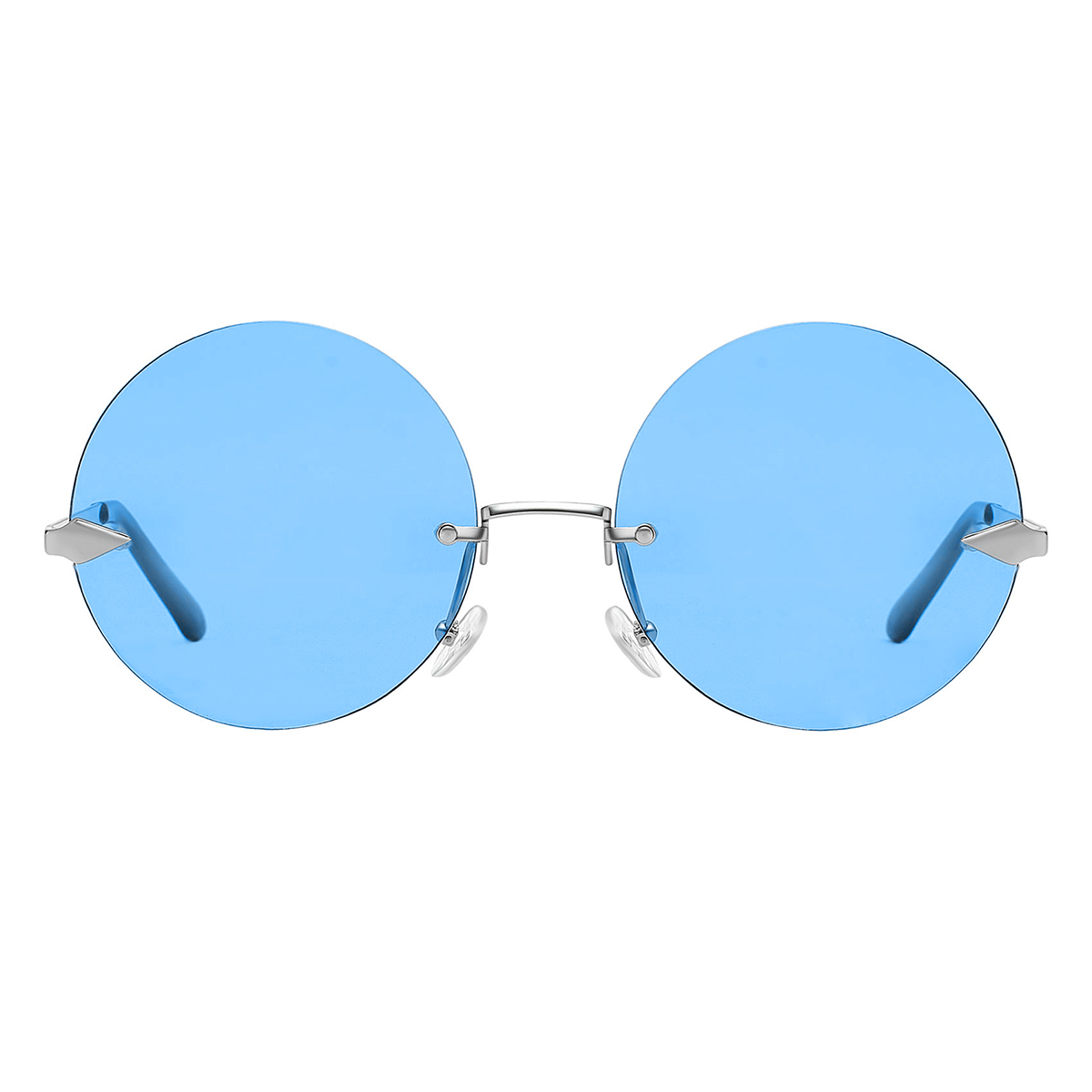 round silver sunglasses