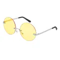 Gaines - Round Blue Sunglasses for Women