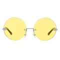 Gaines - Round Yellow Sunglasses for Women