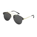Hendrix - Aviator Gold Sunglasses for Women