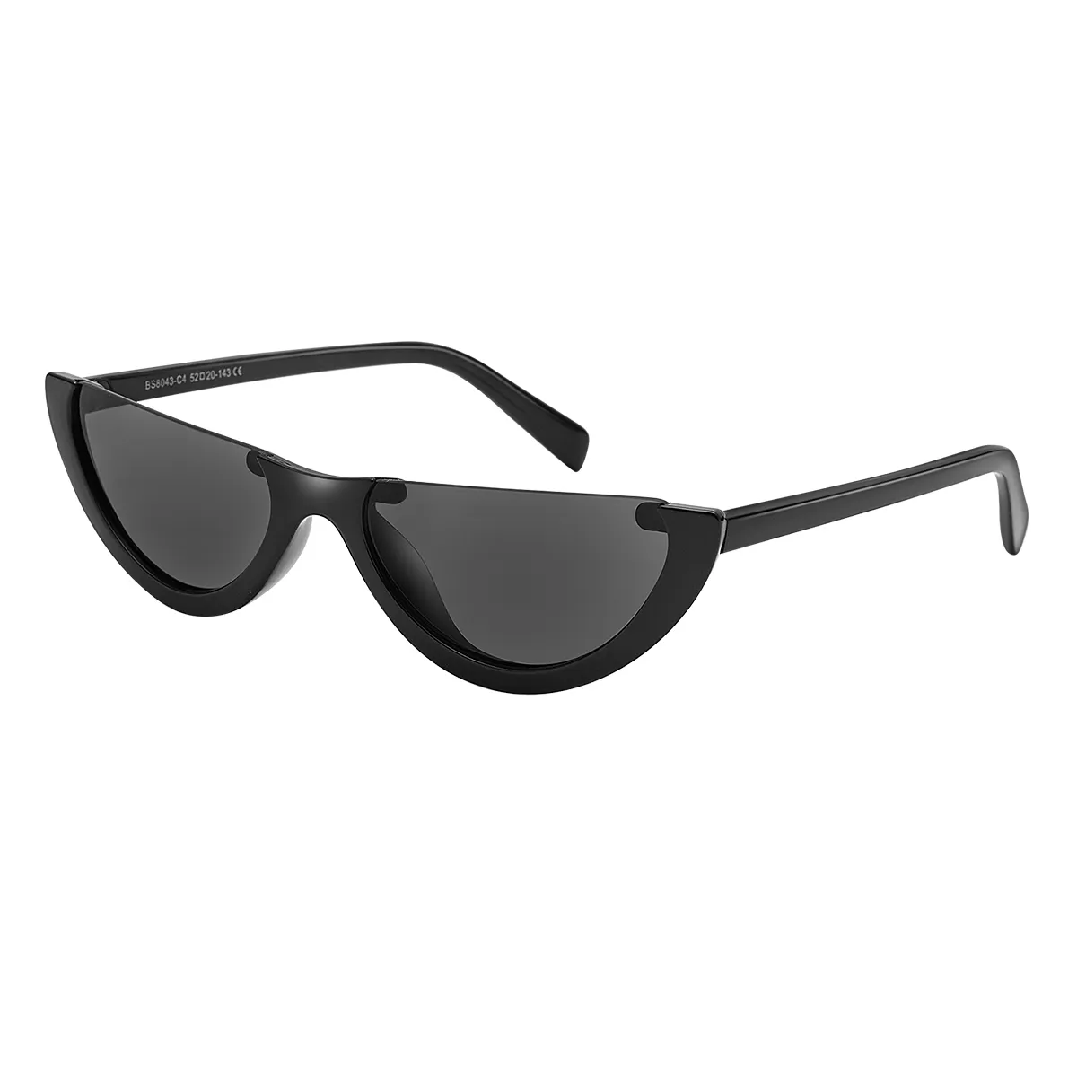 Bach - Cat-eye Black Sunglasses for Women
