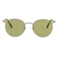Pruett - Round Silver Sunglasses for Women