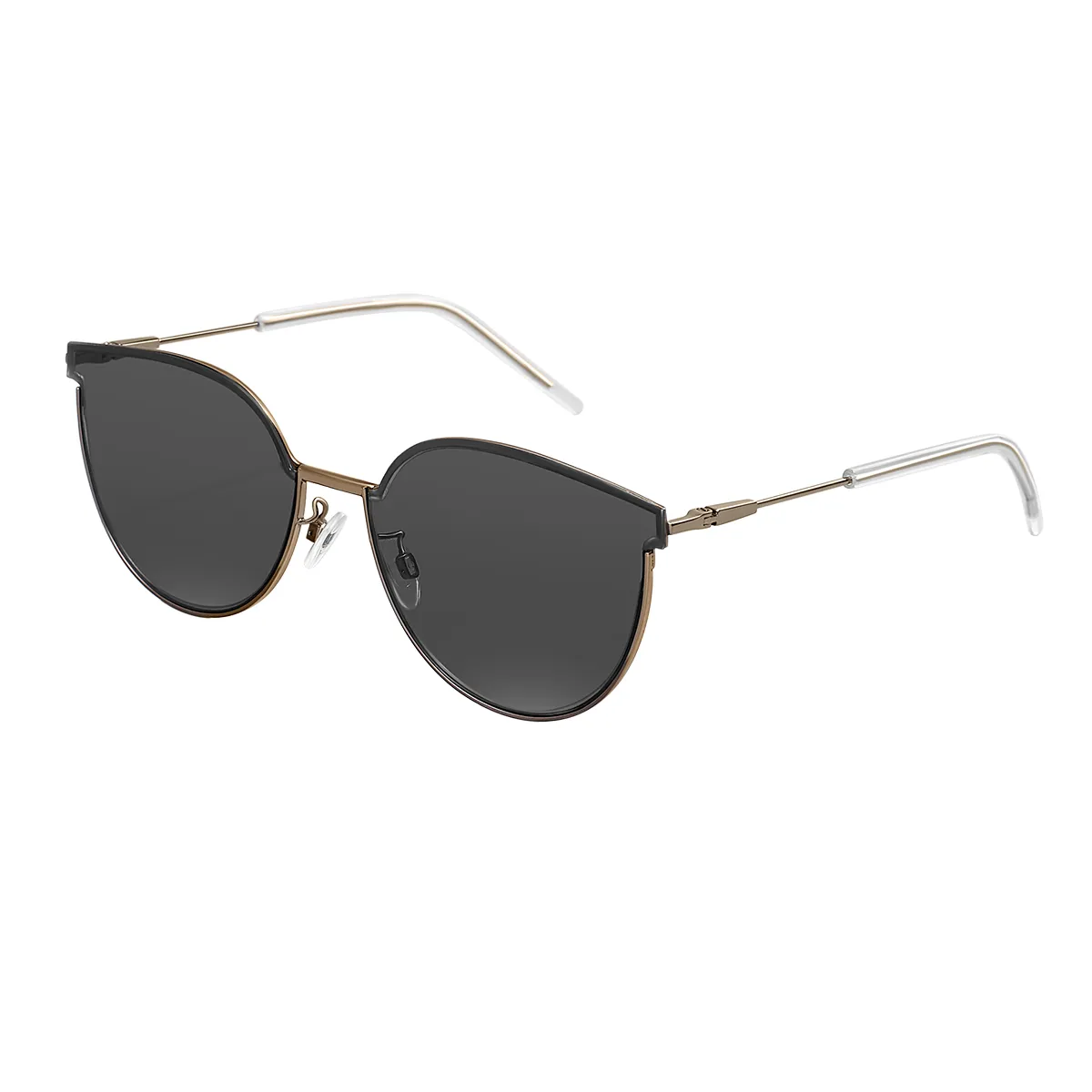 Elise - Cat-eye Silver Sunglasses for Women