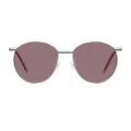 Nellie - Round Silver Sunglasses for Men & Women