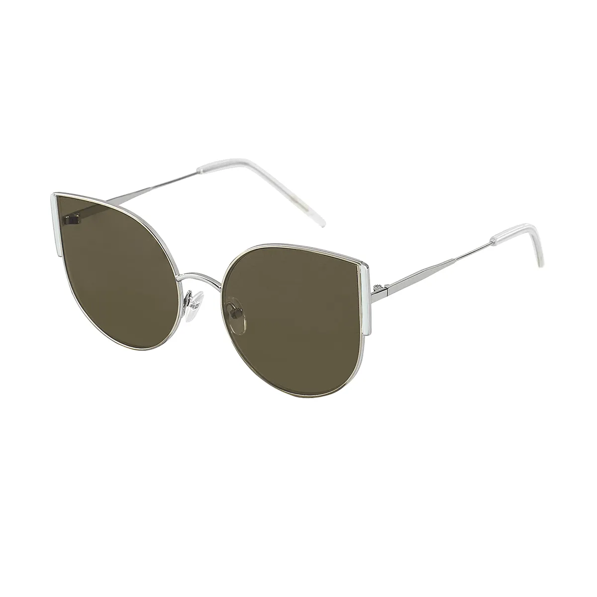 Muriel - Cat-eye Silver Sunglasses for Women