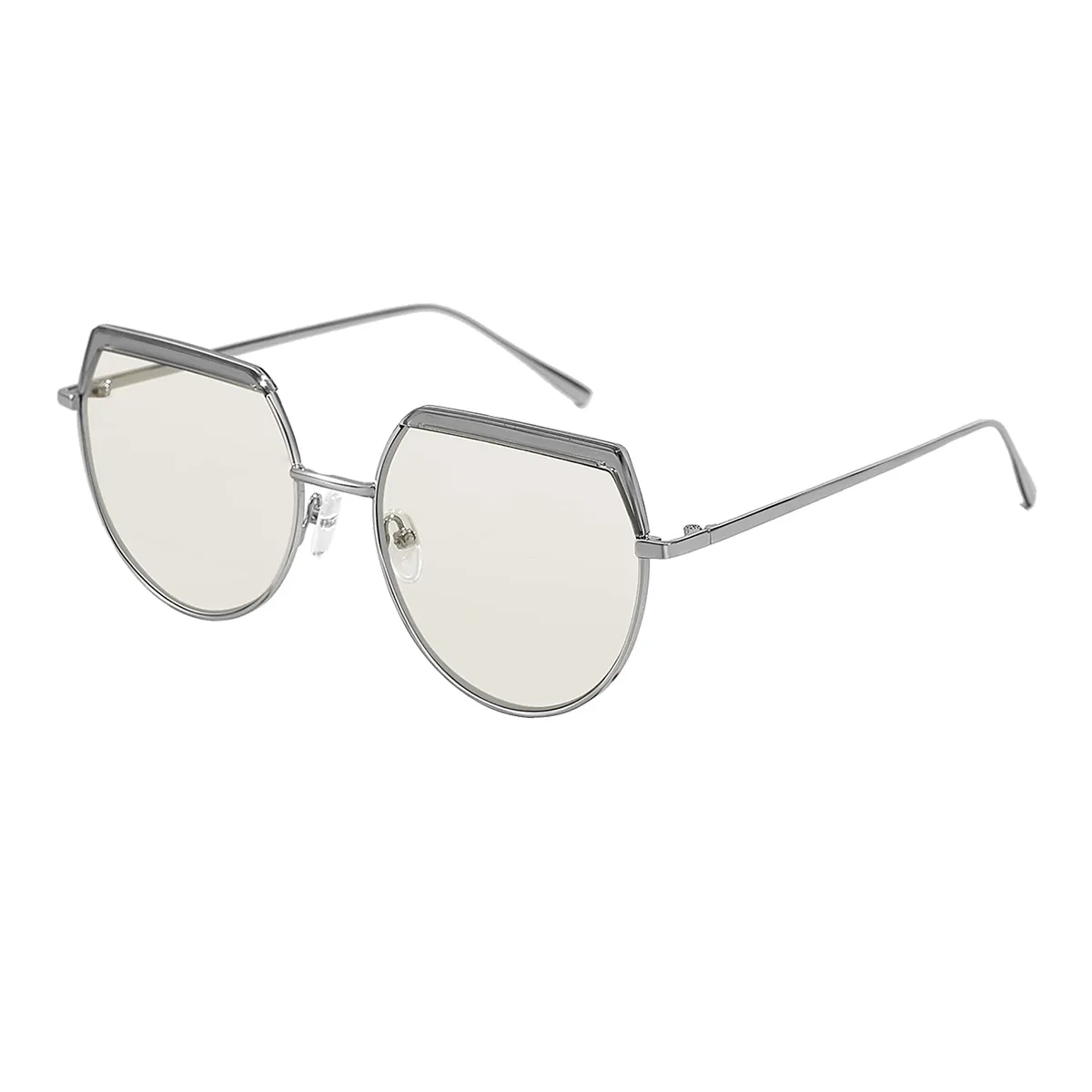 Cleo - Geometric Silver/1 Sunglasses for Women