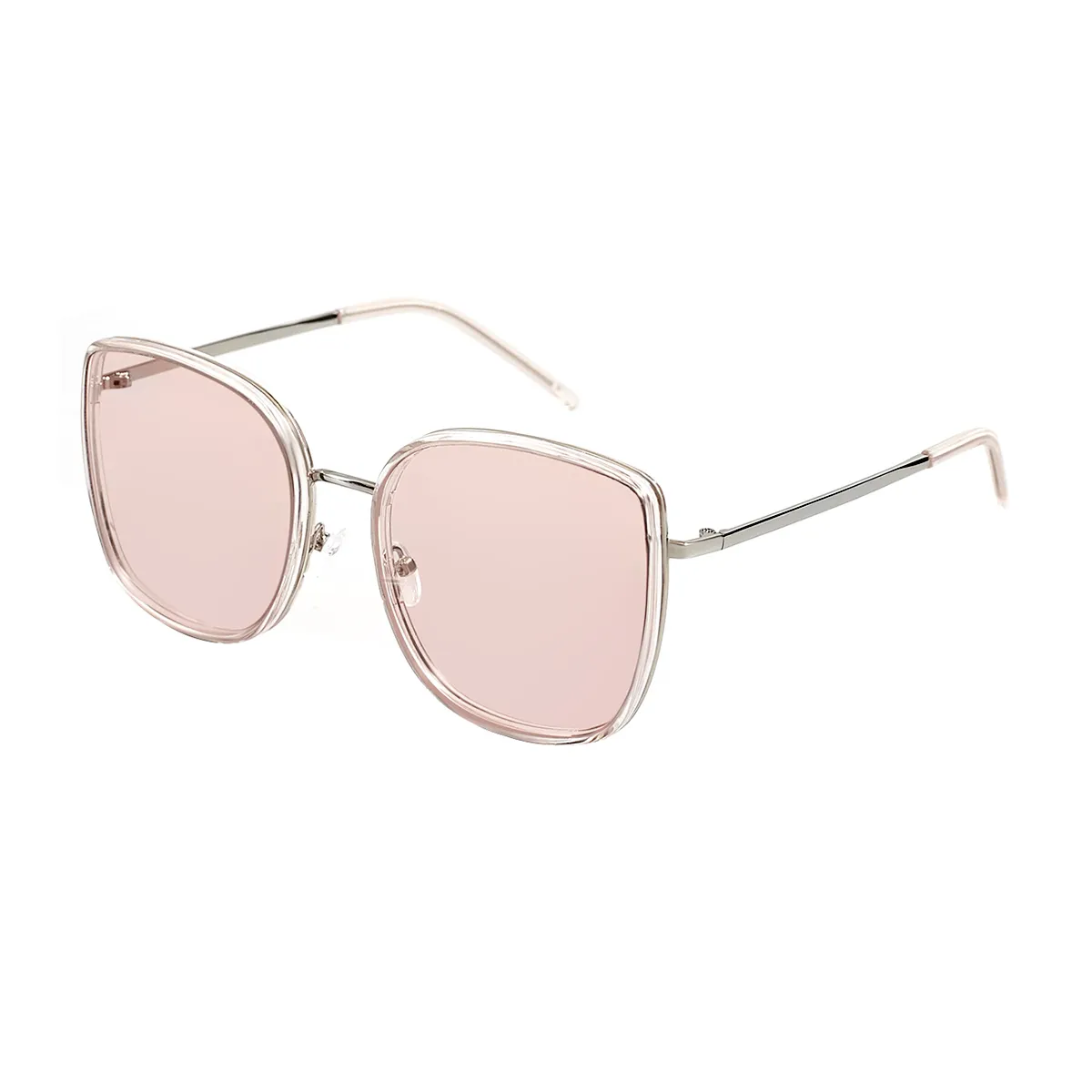 Hannah - Square Pink Sunglasses for Women